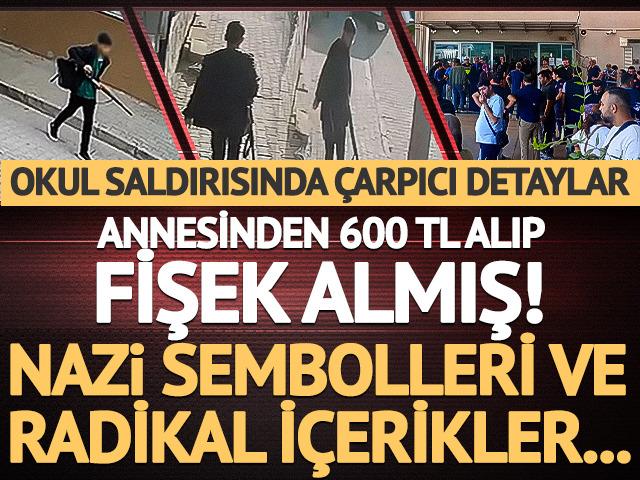 Manisa'daki okul saldırısı... Annesinden 600 TL alıp fişek almış: Radikal i&ccedil;erikler ve Nazi sembolleri!