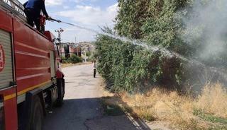 Van&rsquo;da bah&ccedil;edeki yangın s&ouml;nd&uuml;r&uuml;ld&uuml;