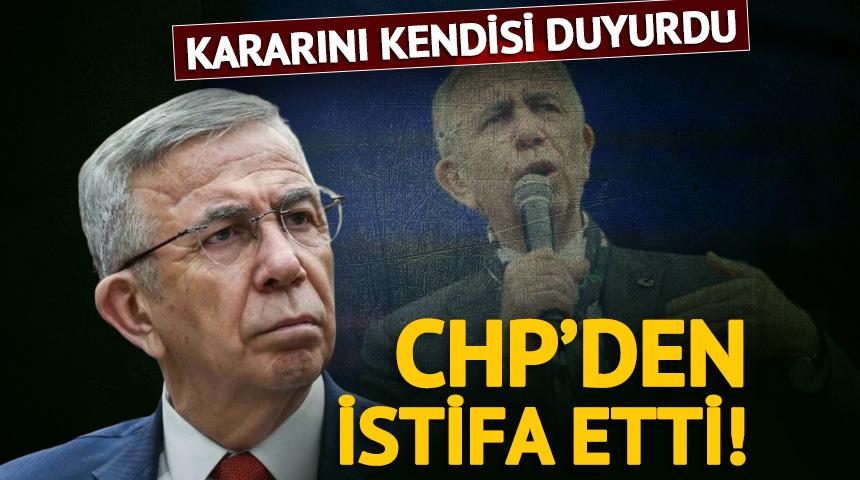 Son dakika! ABB Başkanı Mansur Yavaş CHP'den istifa etti: "Bağımsız olarak devam edeceğim"