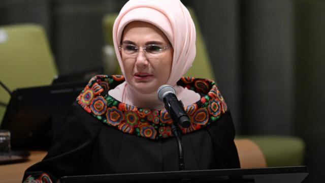 Emine Erdoğan, UEA Yüksek Düzeyli Enerji Dönüşümü Diyaloğu Toplantısında konuştu