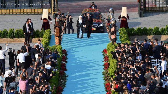 Cumhurbaşkanlığı Külliyesi'ndeki tarihi tören