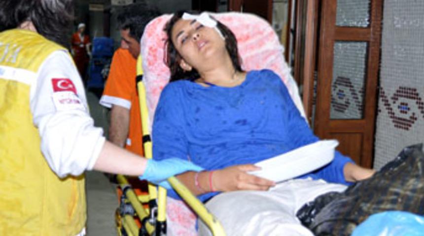 Halk otobüsünden düştü