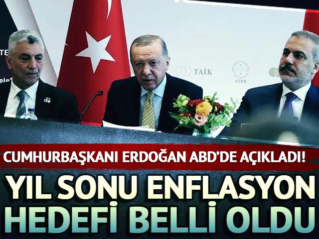 Cumhurbaşkanı Erdoğan yıl sonu enflasyon hedefini a&ccedil;ıkladı