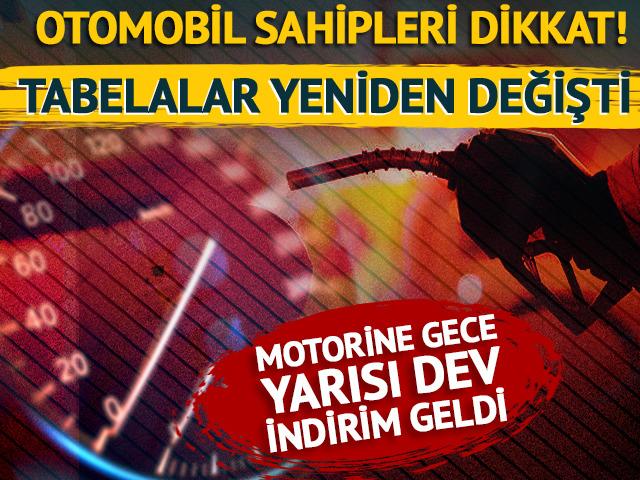 Motorine gece yarısı dev indirim geldi! Tabelaya yansıdı