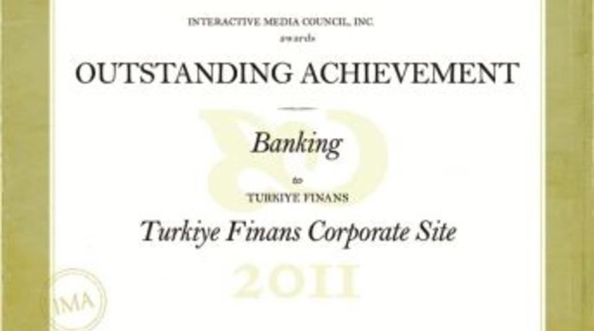 T&uuml;rkiye Finans&rsquo;ın web sitesine &Uuml;st&uuml;n Başarı &ouml;d&uuml;l&uuml;