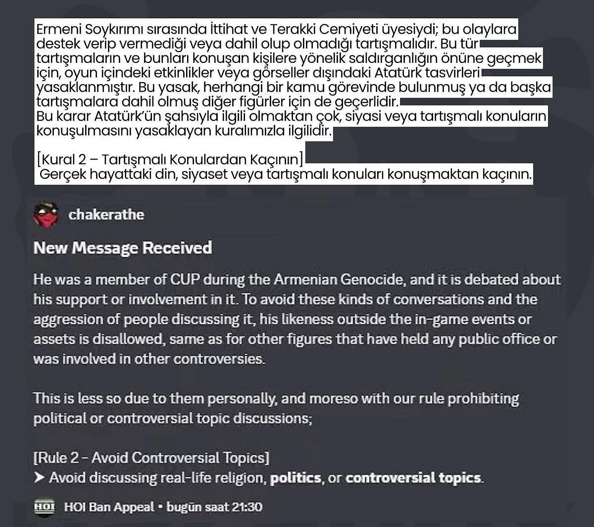 Dünyaca ünlü oyunun Discord sunucusunda ‘Atatürk’ skandalı! Türk oyuncular ayağa kalktı 4