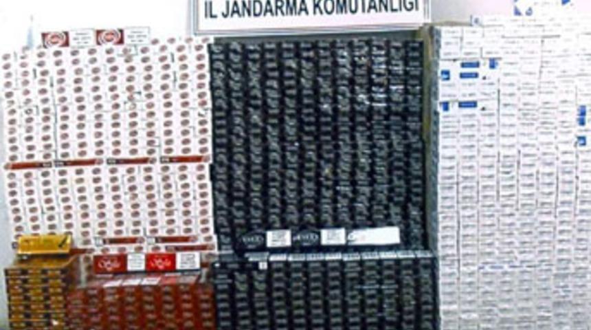 Siirt'te 93 bin 500 paket ka&ccedil;ak sigara
