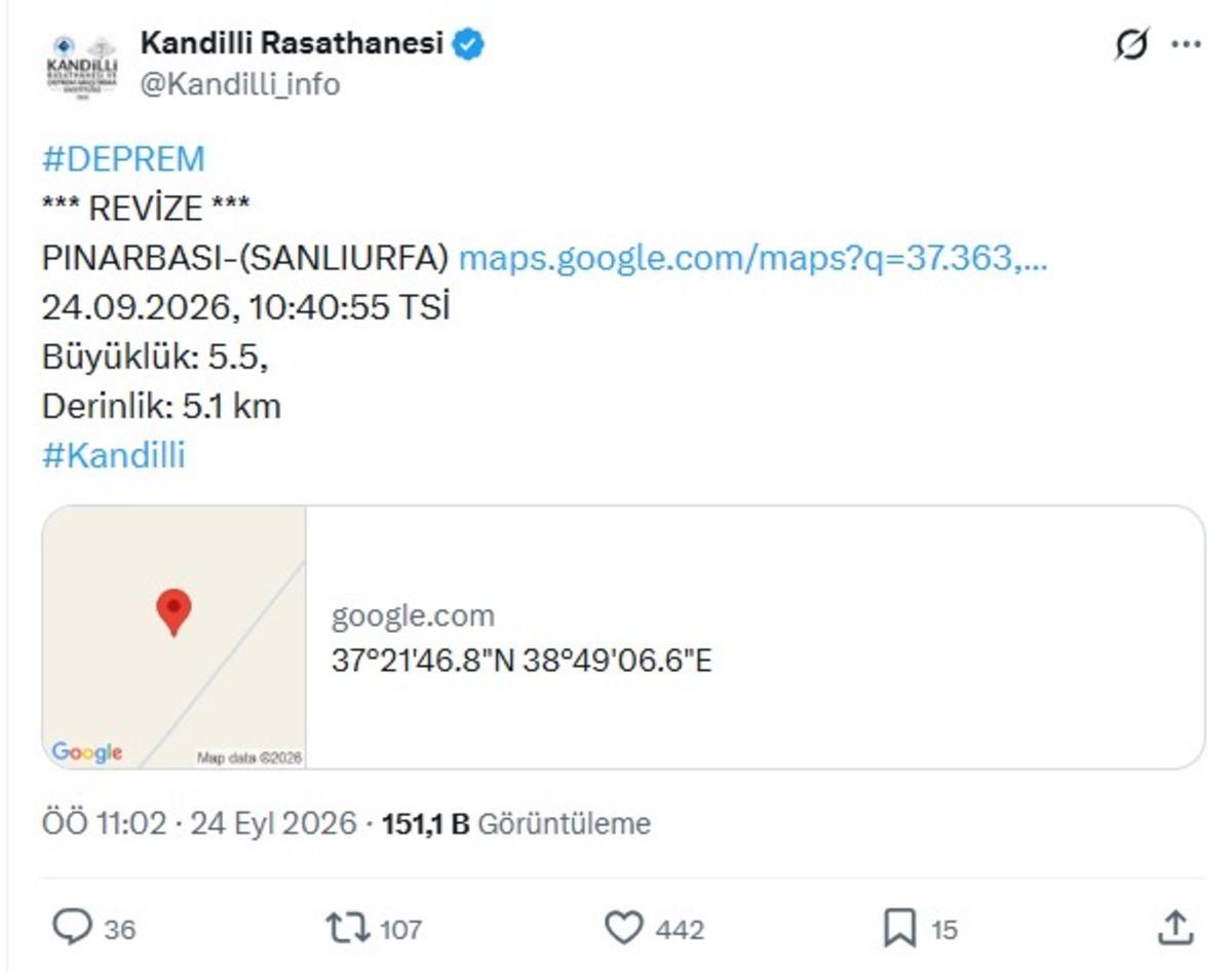 SON DAKİKA DEPREM | Merkez üssü Şanlıurfa! Gaziantep, Diyarbakır, Mardin ve Malatya da da hissedildi 3