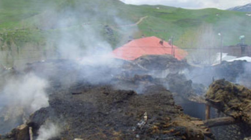 Tortum'da korkutan yangın