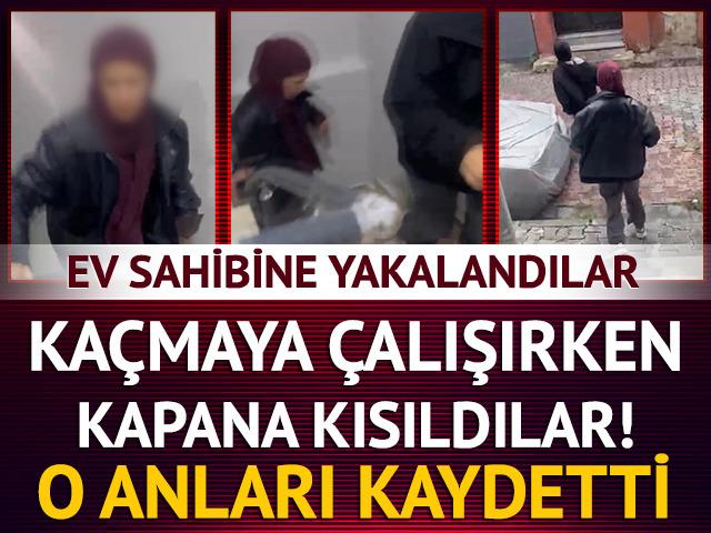 Ev sahibine yakalandılar: Ka&ccedil;maya &ccedil;alışırken kapana kısıldılar! Su&ccedil;&uuml;st&uuml; yakalanınca 'sapık' diye bağırdılar!