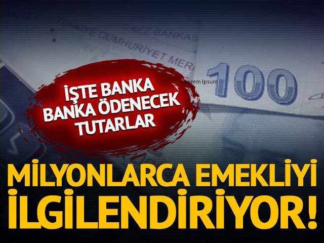 Emekli promosyonları belli oldu