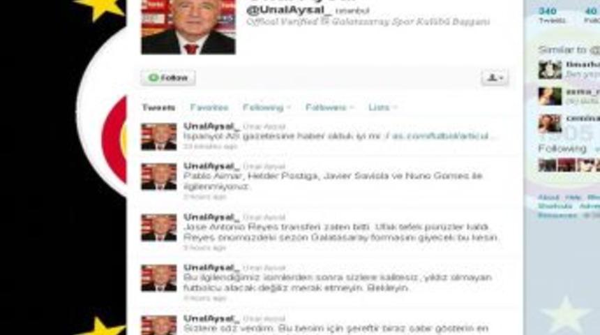 &Uuml;nal Aysal, Reyes'i twitter'ledi
