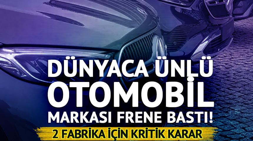 Mercedes frene bastı! 800 milyon euroluk tasarruf planı