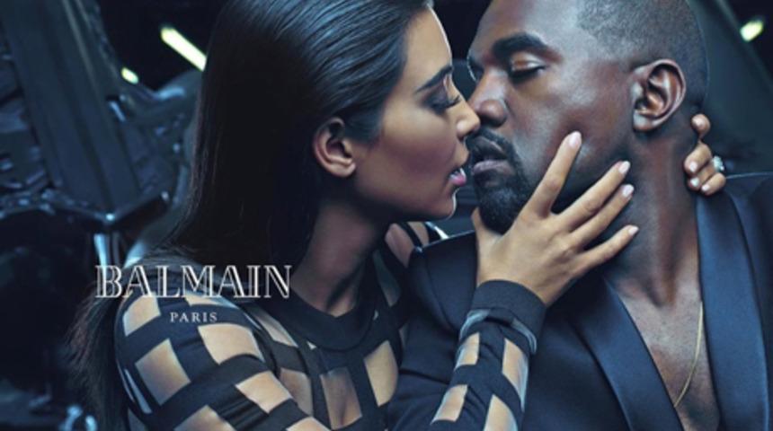 Kim Kardashian ve Kanye West Balmain'in yeni y&uuml;z&uuml;