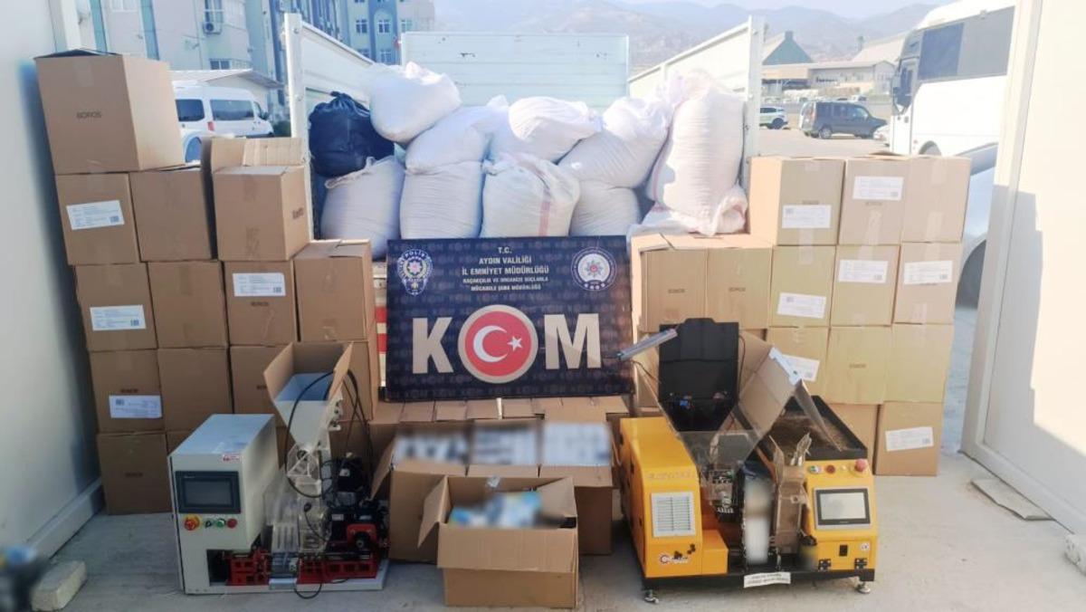 Aydın da 5 adrese eş zamanlı kaçakçılık operasyonu: 3 tutuklama 1
