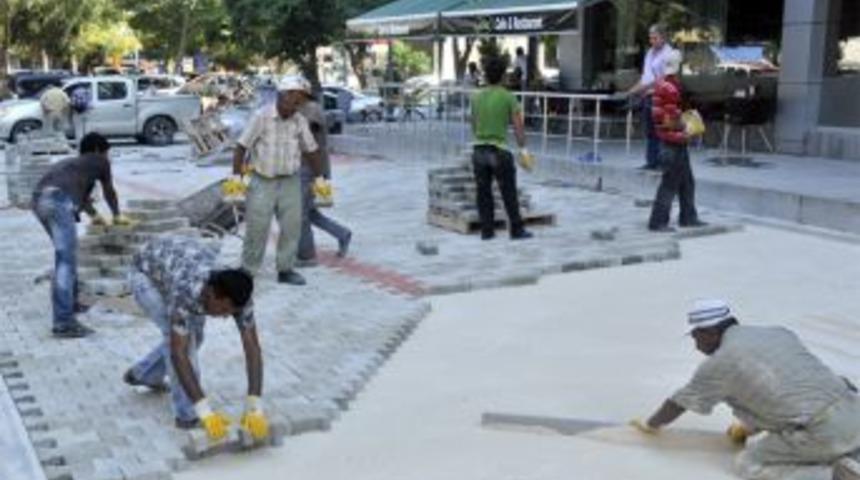 &Ccedil;amlıbel sokakları artık kilit taşlı