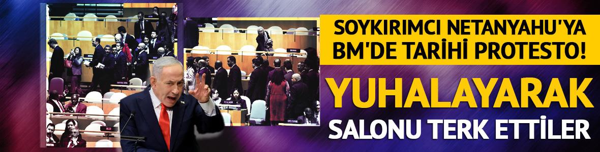 Netanyahu BM'de boş salona konuştu