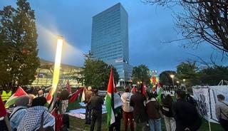 İsrail, Avusturya-İsrail ma&ccedil;ı &ouml;ncesi Linz kentinde protesto edildi