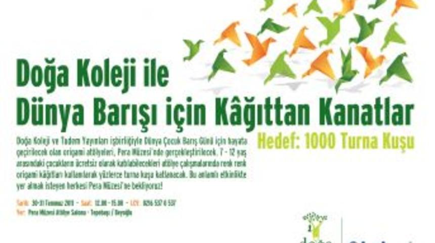 D&uuml;nya &Ccedil;ocuk Barış G&uuml;n&uuml;'nde kağıttan turnalar kanat &ccedil;ırpacak