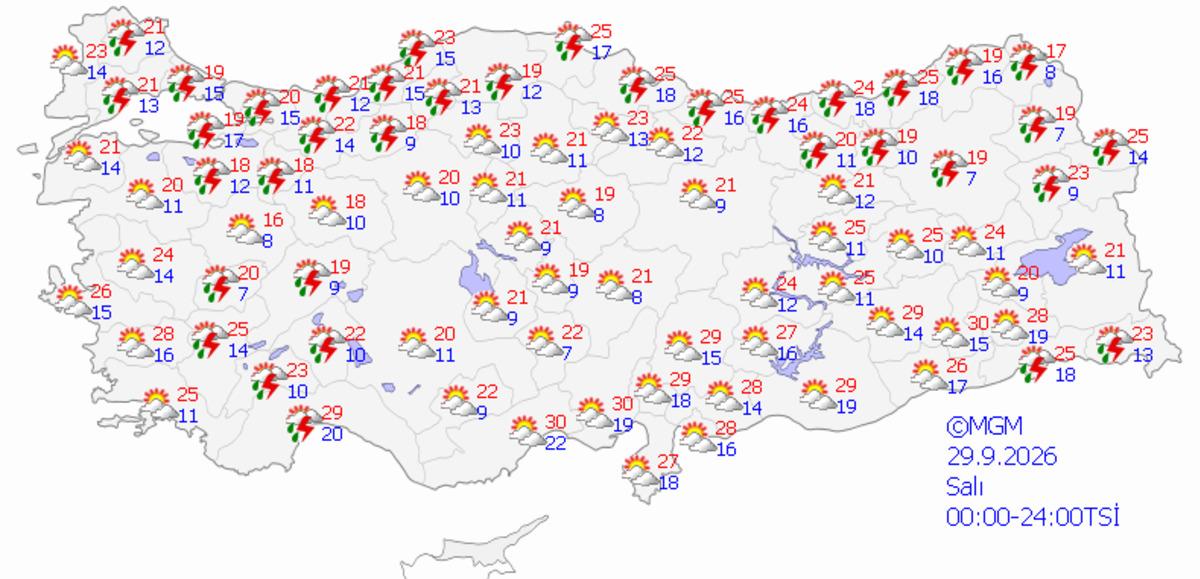 Karadeniz ve Doğu ya kuvvetli geliyor! Meteoroloji uyardı: Pazartesi g&uuml;n&uuml; harita kırmızıya d&ouml;n&uuml;yor 5