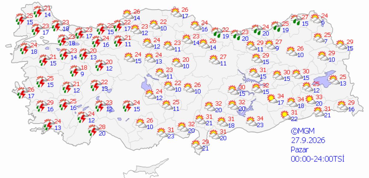 Karadeniz ve Doğu ya kuvvetli geliyor! Meteoroloji uyardı: Pazartesi g&uuml;n&uuml; harita kırmızıya d&ouml;n&uuml;yor 3