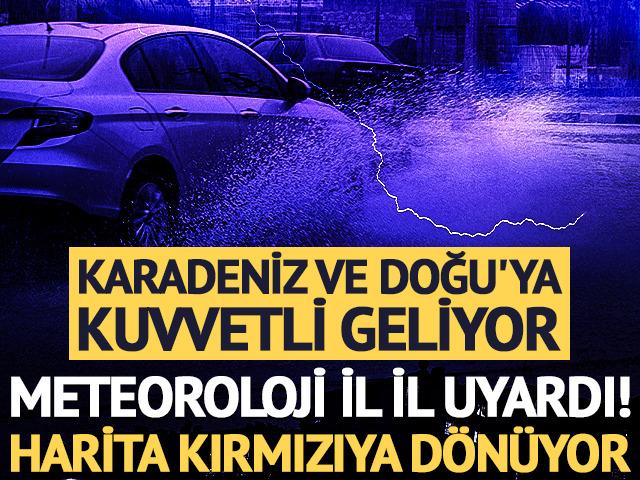 Meteoroloji uyardı: Pazartesi g&uuml;n&uuml; harita kırmızıya d&ouml;n&uuml;yor