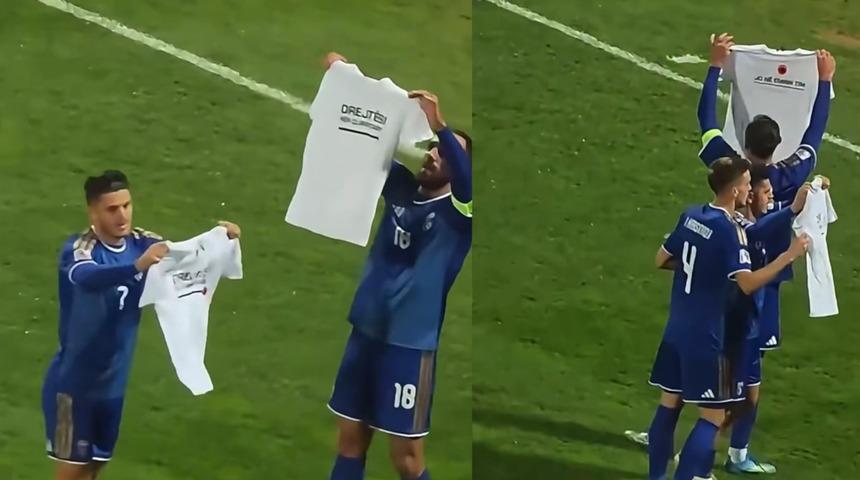 UEFA Uluslar Ligi'nde Vedat Muriqi depremi! Olay gol sevinci başını yaktı: UEFA'dan tarihi ceza yolda