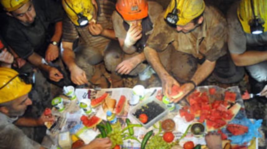 Yerin y&uuml;zlerce metre altında ilk sahur