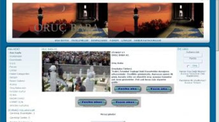 Oru&ccedil; Baba'da on-line dua