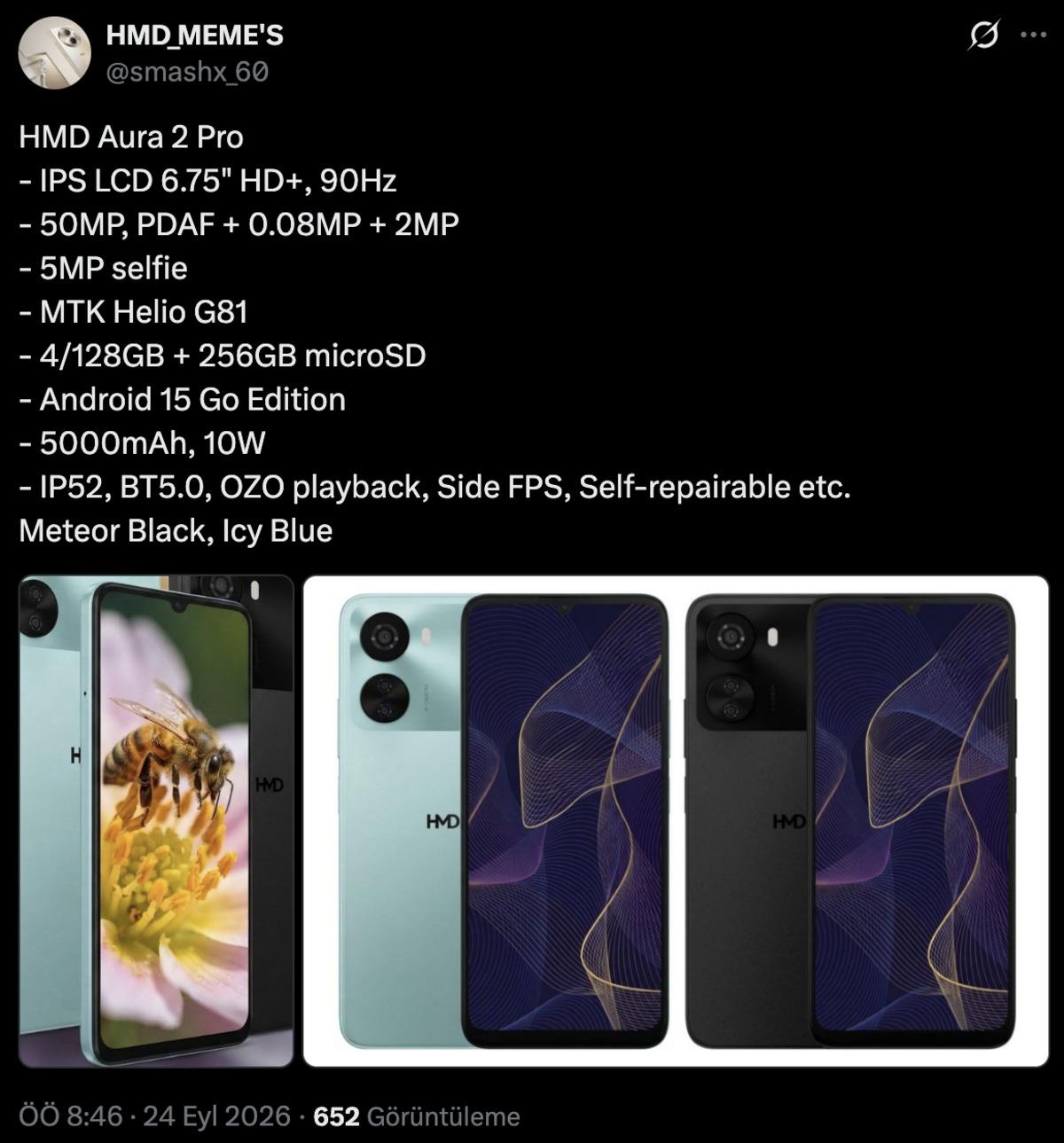 Aura 2 sonrası yolda: HMD Aura 2 Pro nun teknik özellikleri ve görselleri sızdı! 1