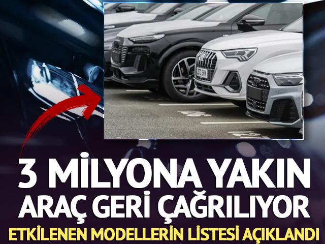 Volkswagen ve Audi'de 3 milyona yakın ara&ccedil; geri &ccedil;ağrılıyor
