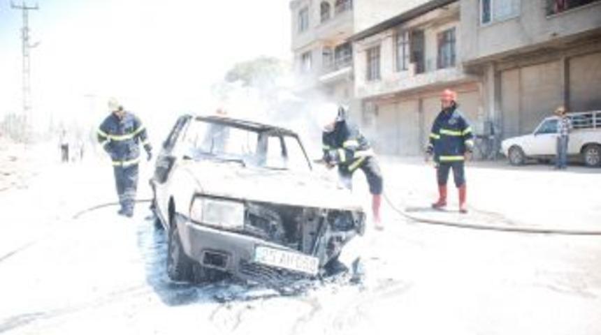Alev topuna d&ouml;nen ara&ccedil;tan son anda &ccedil;ıktı