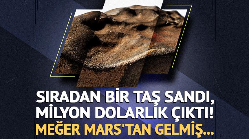 Sıradan bir taş sandı, milyon dolarlık &ccedil;ıktı! Meğer Mars'tan gelmiş...