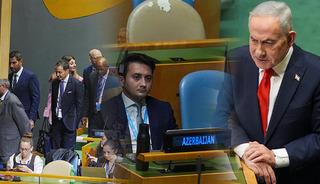 Netanyahu'yu dinleyenlere Azerbaycan da katıldı! 70'e yakın &uuml;lkeden dev protesto: BM Genel Kurulu'nda tarihi anlar