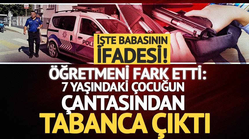 İlkokulda şoke eden olay: 1. sınıf &ouml;ğrencisinin &ccedil;antasından tabanca &ccedil;ıktı
