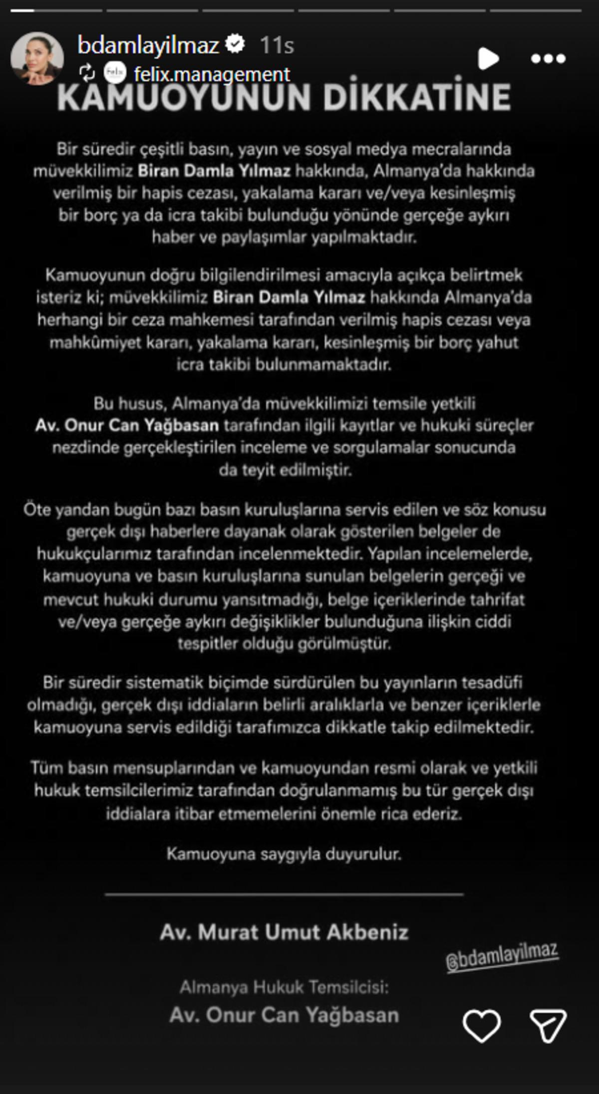 Biran Damla Yılmaz a hapis iddiası! Jet hızında açıklama 3