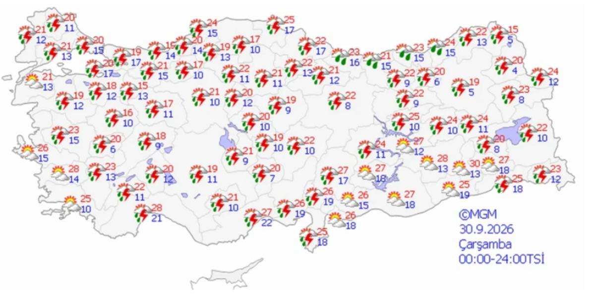 Kara kış havası geldi! Balkanlar dan girecek, montları hazırlayın... Sıcaklık 7 derece düşüor 6