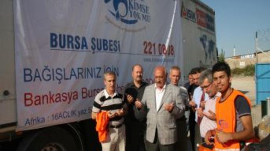 Bursa esnafı Somali&rsquo;ye 50 ton gıda malzemesi g&ouml;nderdi