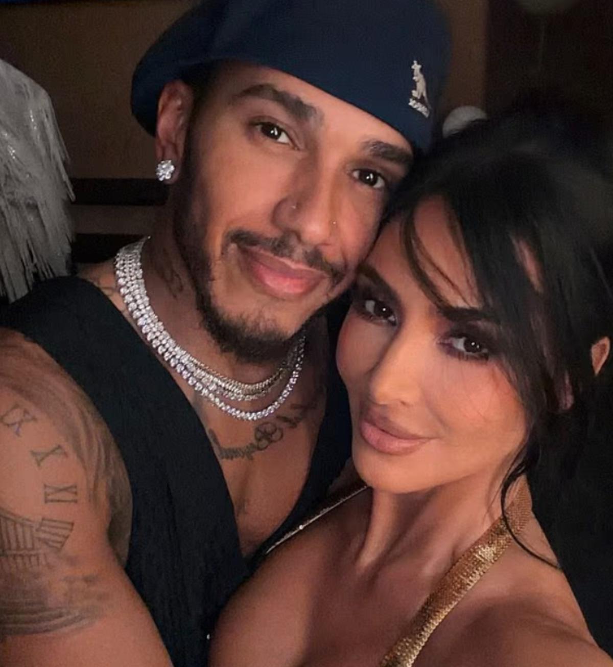 Kim Kardashian ile Lewis Hamilton dan Paris te aşk pozu! Eyfel Kulesi nin altında öpüştüler 1