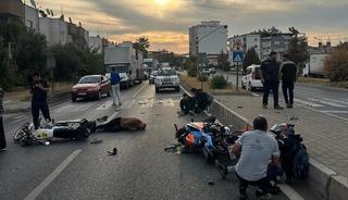 Umurlu&rsquo;da motosikletler &ccedil;arpıştı: 3 yaralı