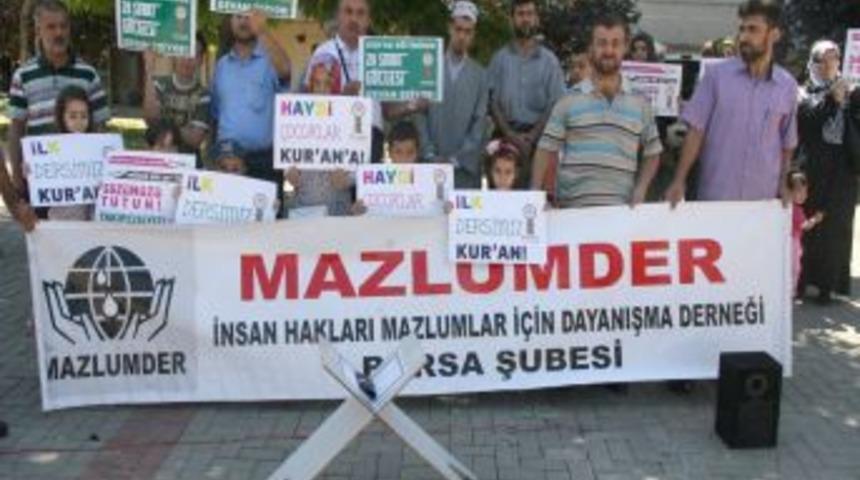 'Kur'an &ouml;ğrenme yaş sınırı'nı protesto ettiler