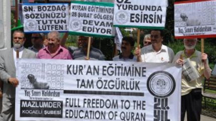 Mazlum-der Kocaeli Şubesi: Kur’an eğitimi önündeki engeller kaldırılsın