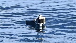 Denizde bulunan dron par&ccedil;ası ekiplerce alındı