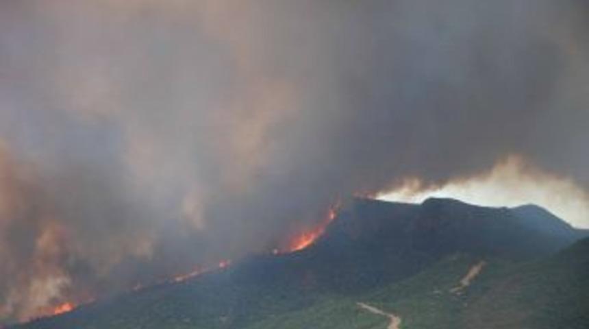 Seferihisar'daki orman yangını devam ediyor