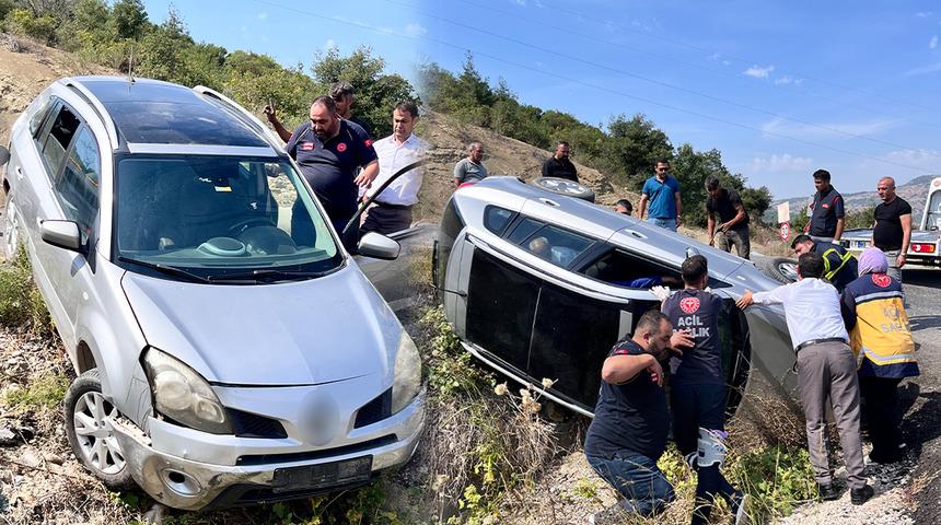 Osmaniye'de otomobil devrildi, 1 kişi yaralandı