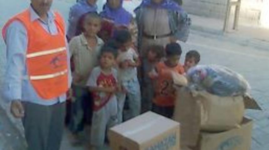 Ceylanpınar'da 80 aileye giysi yardımı yapıldı