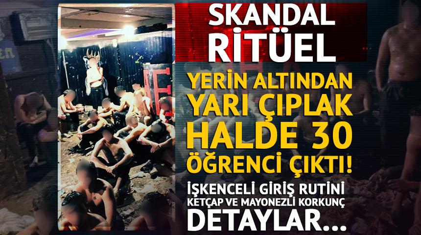 Yerin altından yarı &ccedil;ıplak halde 30 &ouml;ğrenci &ccedil;ıktı!