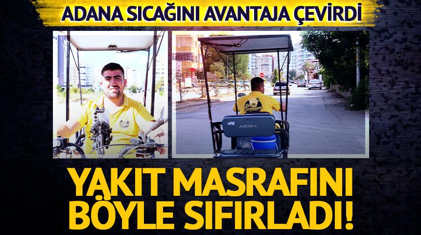 Adana sıcağını avantaja &ccedil;evirdi: Kurduğu sistemle yakıt masrafını sıfırladı