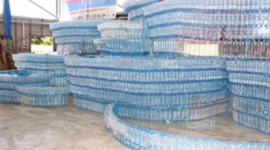 Atık şişelerden Pamukkale!