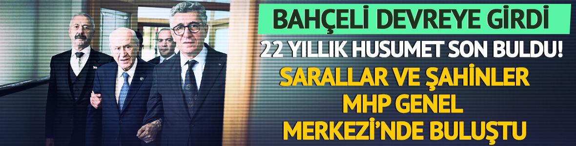 Sarallar ve Şahinler ailelerinden MHP lideri Bah&ccedil;eli&rsquo;ye ziyaret